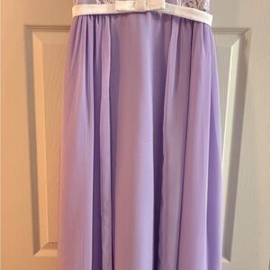 Lilac Chiffon Dress with Lace Top